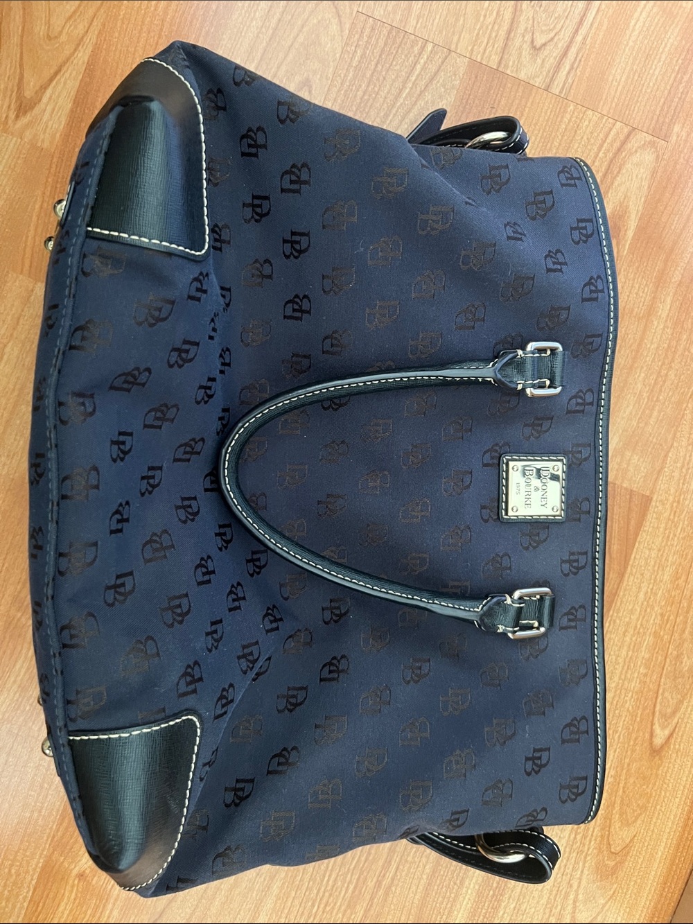 Dooney & Bourke Navy Logo-Print Tote